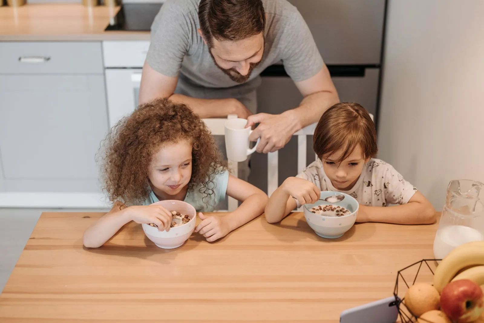 routine mattutina in famiglia