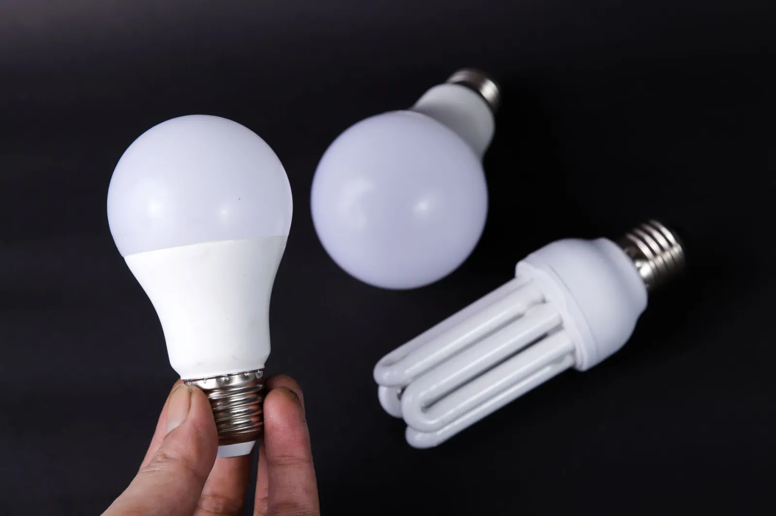 Primo piano di lampadina a LED
